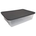 thumbnail image 2 of Homz Snaplock 28 Qt Clear Organizer Storage Container Bin with Lid (2 Pack), 2 of 12