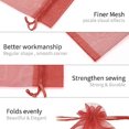 thumbnail image 3 of Dinheiro 100 piezas 3,93 x 4,72 pulgadas (10 x 12 cm) Bolsas de organza transparente, Bolsas de regalo de boda con cordón, Bolsas de regalo de joyería para fiesta, Joyería, 3 of 5