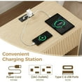 thumbnail image 2 of Night Stand Set 2, Nightstand with Charging Station, Modern End Table with Drawers, Bed Side Tables Set of 2 for Bedroom Living Room Sofa Couch Office(Wood Color), 2 of 10