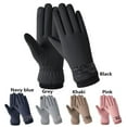 thumbnail image 2 of Men Women Plush Windproof Waterproof Women Gloves Skin-friendly Touch Screen Mittens Warm BLACK, 2 of 8