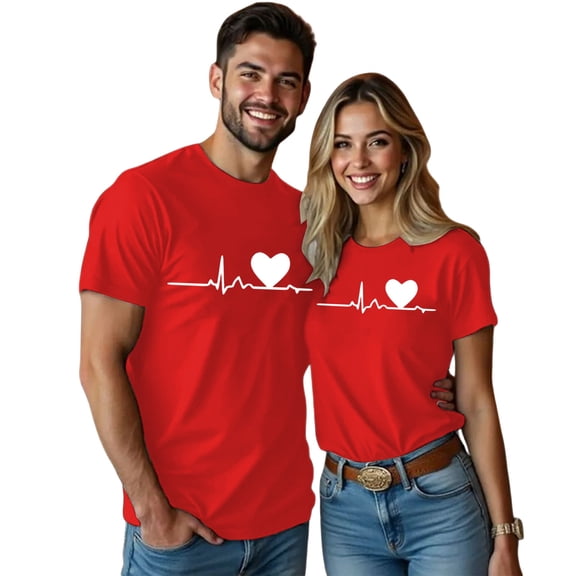 CAIXIA Matching Shirts for Couples Valentine's Shirts Couples Shirt Couple Matching Valentine Outfits Sets Funny Valentine Graphic Tshirts,Unisex/L