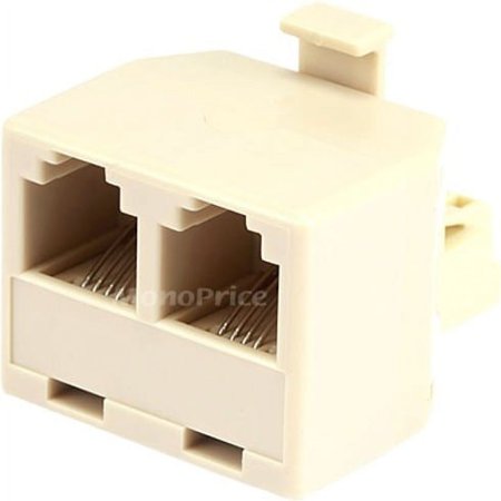UPC: 0844660072928 | Monoprice RJ11/RJ12 6P4C 1x Male to 2x Female T-Adapter