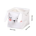 thumbnail image 3 of Hvmvliv Easter Basket White Easter Bunny Fabric Storage Basket, Large Cloth Organizer Bin for Toys & Household Items, Easter Home Decor Gift White, 3 of 6