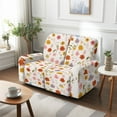thumbnail image 7 of TSOVTHRID Floral White Print Loveseat Recliner Covers for 2 Seat Sofa, Soft Reclining Love Seat Slipcover, 6-Piece Stretch Reclining Sofa Covers for Home Decoration, 7 of 7