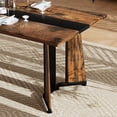thumbnail image 2 of 71" Large Rectangular Dining Table for 6-8 People,Marble Grain Waterproof Large Desk,Dining Table with Adjustable Legs for Kitchen,Living Room,Office,Rustic Brown, 2 of 7