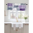 thumbnail image 2 of Valances for Windows Grey Purple Rod Pocket Cafe Window Treatments Valance Curtains for Kitchen Bathroom Laundry Basement Windows 54"x18", 2 of 9