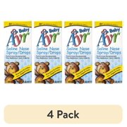 (4 pack) Ayr Baby Saline Nasal Spray/Drops, 1 Oz.