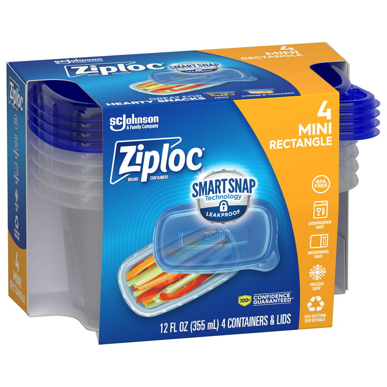 Ziploc Containers & Lids, Small Rectangle