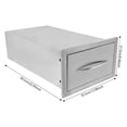thumbnail image 4 of Stainless Steel Pull Out Kitchen Drawer - 14" Single Built-In Cabinet Organizer with Silent Slides, Modern Silver Storage for Utensils & Cutlery, 4 of 15