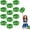 Green+Silver, variant on 12 Pack pom poms Cheer,Handheld Cheer pom poms, Sports Cheer Plastic Pom Poms Cheerleading for Sports Team Spirit Cheering (Blue+Gold)