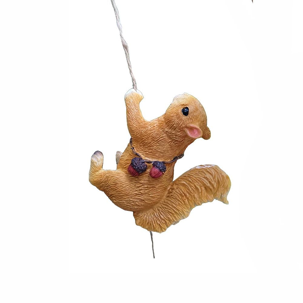 Outdoor Plant Pot Hanger Garden Decor Handmade Statue Sculpture Hanging Ornament Climbing Animal