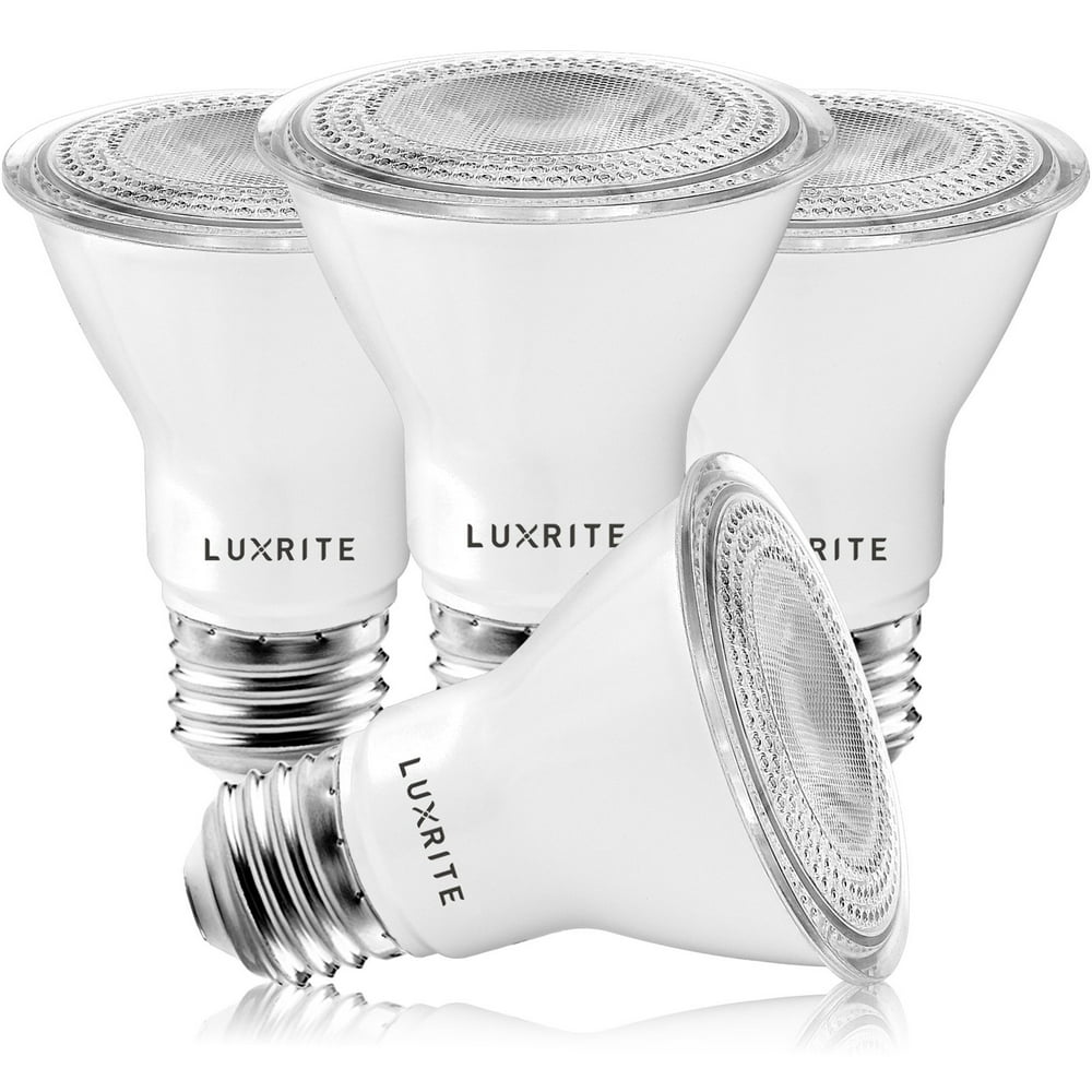 Luxrite 4 Pack PAR20 LED Bulbs 7W=50W 3000K Soft White Dimmable Indoor