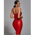 thumbnail image 3 of Vestido de noche Bella Barnett Halter Bodycon sin espalda rojo, 3 of 5