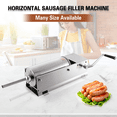 thumbnail image 4 of Hakka 11 Lbs(5 Liter) Sausage Stuffer 2 Speed Stainless Steel Horzontal Sausage Makerwith 4 Stuffing Tubes for Commercial and Home, 4 of 7