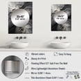 thumbnail image 4 of Designart "Fragmented Grey Geode Art" Spiritual Stone Mirror Wall Decor - Traditional Black Spiritual Large Printed Mirror Wall Decor For Bedroom - 40" x 30" Inch, 4 of 5