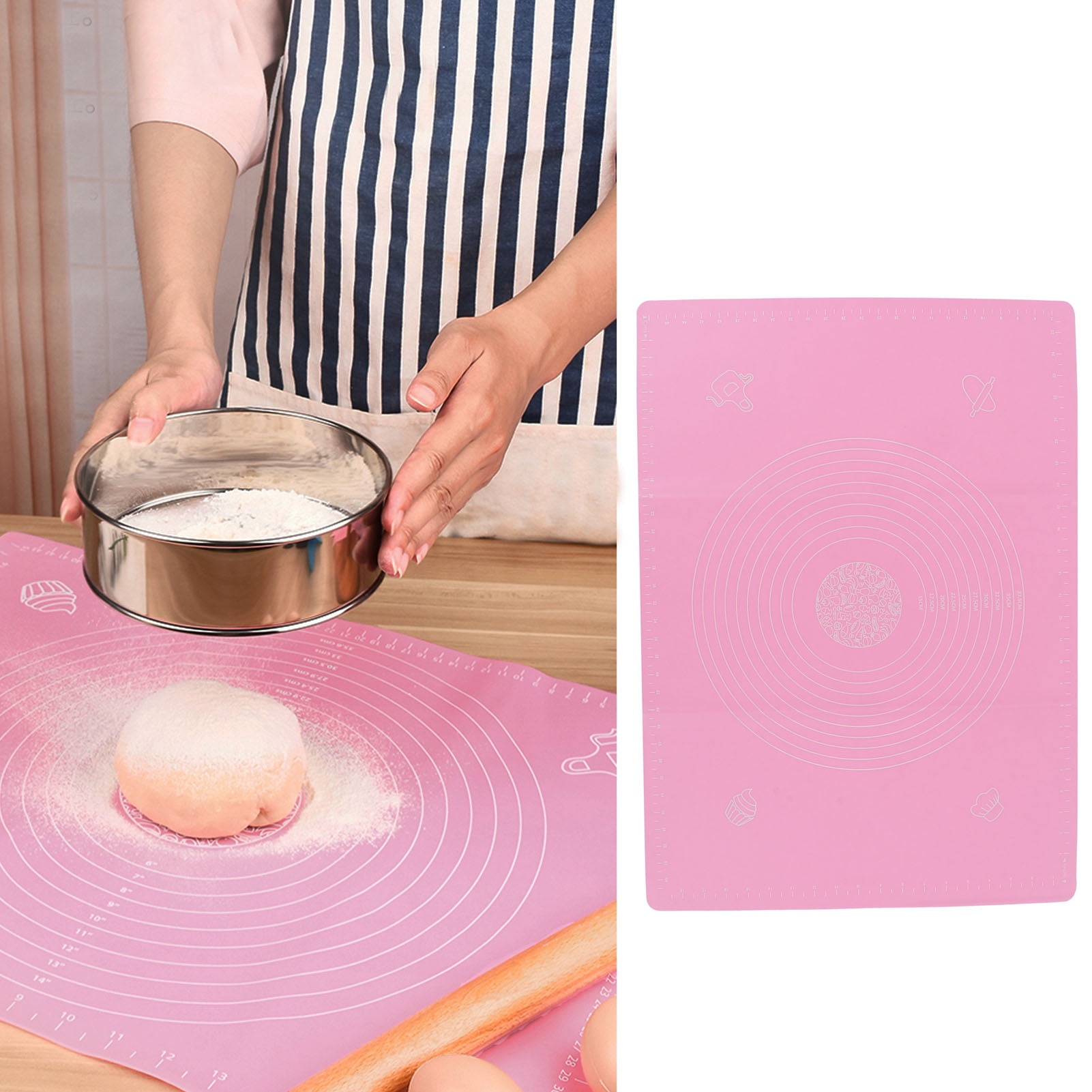 Silicone Baking Mat, 27.6x19.7in With Scale Chopping Board Heat Oven Mat Silicone Pastry Mat, For Bake Pizza Cake Rolling Dough,Kneading Fondant