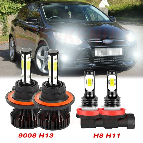 For Chevrolet HHR 2006 2007 2008 2009 2010 2011 LED Headlights 4-Sides H13 9008 High&Low Beam 9145 Fog Lights 4pcs