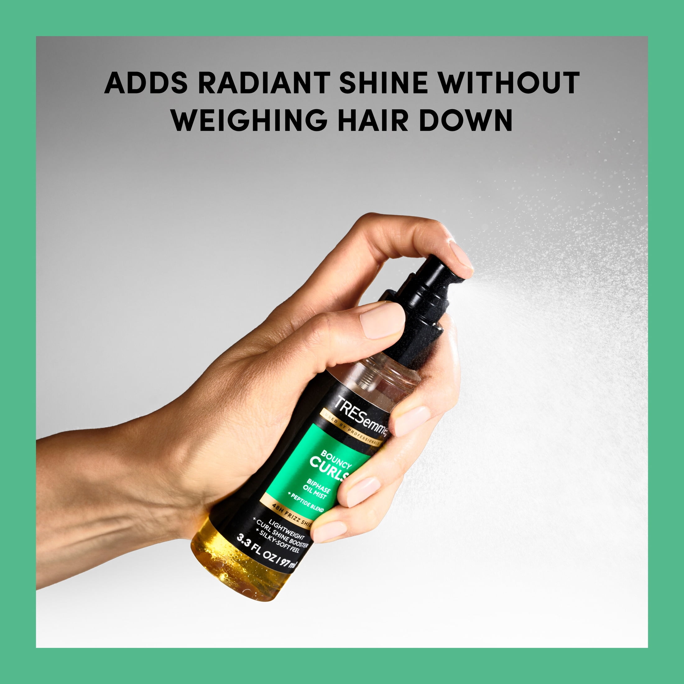 TRESemmé Biphase Oil Mist for a 48h Frizz Shield, Bouncy Curls with Peptide Blend, 3.3 fl oz