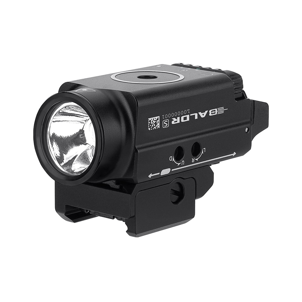 Olight Baldr S Strobe Rechargeable Light, 800 Lumens White LED and Green Laser