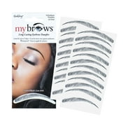 Godefroy My Brows Temporay Eyebrow Transfers, Low Arch-Natural Black