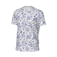 thumbnail image 6 of Wukai Floral Butterfly Print Men's Short-Sleeved Mesh T-Shirt,Quick-Dry Short Sleeve Workout T-Shirt-5X-Large, 6 of 8