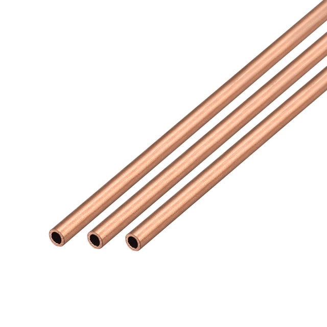 Uxcell tubo de cobre redondo de 500mm 3Pcs 3mm(ID)x4mm(OD)x500mm(L)
