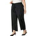 thumbnail image 4 of Agnes Orinda Women's Plus Size Split Wide Leg Tie Knot Chiffon Palazzo Pants, 4 of 6