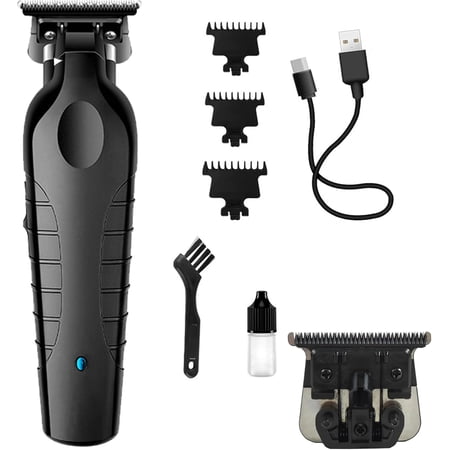 Blackout Trimmer Plus Zero Gap, Blackout Trimmer 2.0, Barbers Tonic Black Out Trimmers Zero Gap, Cordless Rechargeable Zeroo-Gapped Safety Razor Hair Clipper for Men (1 Sets+1 Spare Blade)