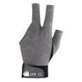 thumbnail image 4 of BAOSITY 3 Fingers Billiard Glove Elastic Glove Breathable Anti Slip Adults Left Hand Snooker Glove Pool Cue Glove for Indoor Practice Gray, 4 of 8