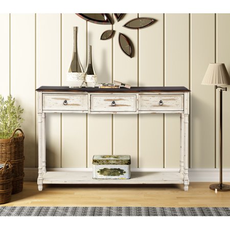 Segmart 52 X 11 5 X 34 Console Table With 3 Storage Drawers