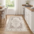 thumbnail image 5 of UERMEI 3'x5' Washable Area Rugs for Living Room, Vintage Floral Boho Printed Carpet, Non Slip Indoor Rug for Bedroom Home Decor Carpets - Brown, 5 of 10