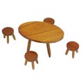 thumbnail image 2 of 1:12 casa de muñecas mesa redonda sillas casa de muñecas mano de obra exquisita conjunto de muebles en miniatura, 2 of 9
