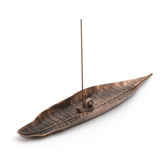 Zinc Alloy Incense Burner with Snail Incense Holder for Home Car Decor