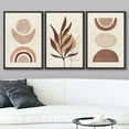 thumbnail image 2 of wall26 Framed Canvas Print Wall Art Set Mid-Century Ocean Sunset Sun Horizon Nature Abstract Illustrations Modern Art Bohemian Decorative for Living Room, Bedroom, Office - 24"x36"x3 Black, 2 of 5
