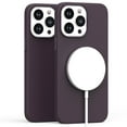 thumbnail image 3 of MagSafe Compatible Leather Case for iPhone 14 Pro - Dark Cherry, 3 of 4