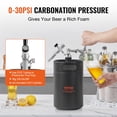 thumbnail image 4 of VEVOR Beer Growler Tap System, 170Oz 5L Mini Keg, 304 Stainless Steel Pressurized Beer Growler, Keg Growler with Pressure Display, CO2 Regulator Faucet, Leak-Proof Ring For Draft, Homebrew, 4 of 9