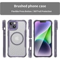 thumbnail image 2 of Case for iPhone 13,Full-Body Rugged Carbon Fibre Protective Clear Back Hybrid Magnetic with Wireless Charge Shockproof Protector Phone Case for iPhone 13,6.1 inch 2021 (Purple), 2 of 17