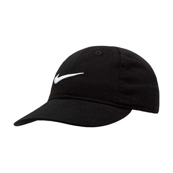 Nike Little Boys' Anthracite Embroidered Swoosh Cap (Black)