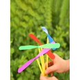 thumbnail image 2 of 1pack/5pcs Plastic Flying Fairy Toy Hand-Cranked Bamboo Dragonfly, Random Color, 2 of 5