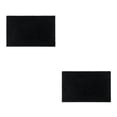 thumbnail image 2 of Cateissary Alfombrilla de baño absorbente antideslizante fondo rápido y fuerte absorción Chenille baño cocina negro Negro 2piezas, 2 of 6