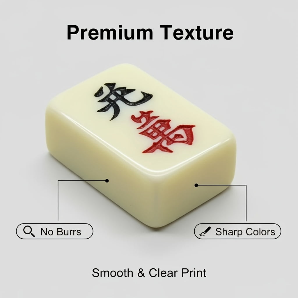 Fanruina Portable Mahjong 144-Tile Standard Edition Set, crafted from premium durable plastic material