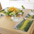 thumbnail image 4 of Ambesonne Nature Place Mats Set of 4, Hills Valley Sunrise, Standard Size, Yellow Green, 4 of 6