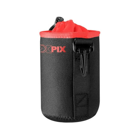 XPIX Medium Neoprene Pouch Bag for DSLR Camera Lens (Canon, Nikon, Fujifilm, Sony, Olympus,and