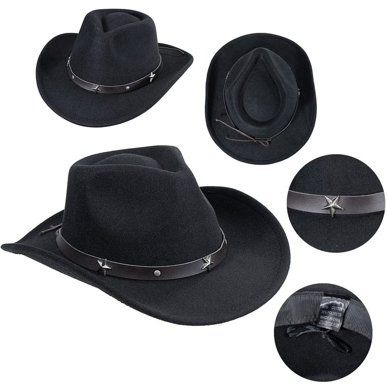 Western Cowboy Hat for Men Women Classic Roll Up Fedora Hat 
