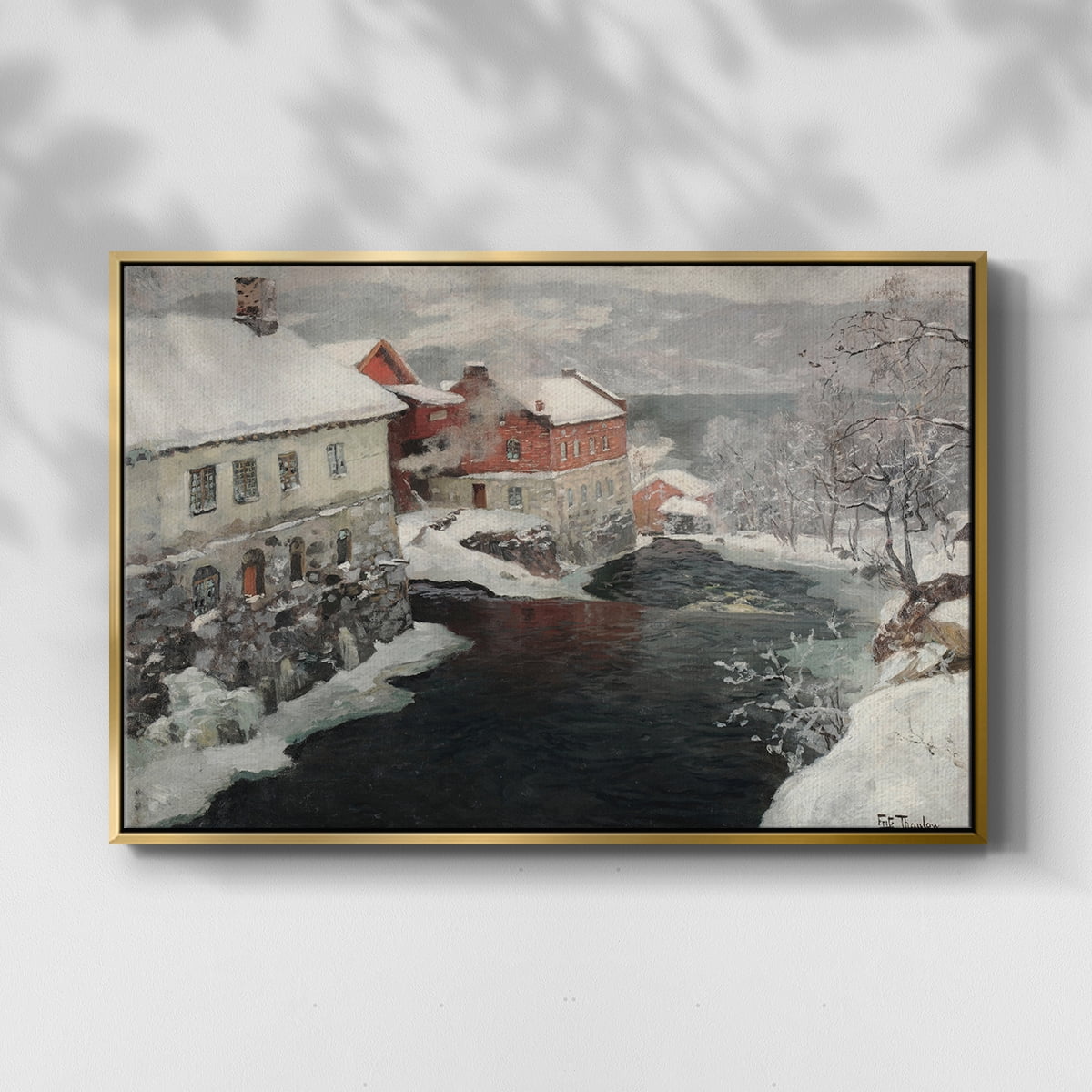 Vintage Landscape-CCLXXXIV By Wexford Home Framed in Gold Wood Gallery Wrapped Canvas 27 in. x 41 in.