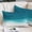 Blue Green, variant on Ombre Turquoise Waves Pillow Covers, Linen Long Throw Pillow Case, Abstract Art Gradient Modern Holiday Pillow Protector Decorative Cushion Cover for Living Room/Bedroom 24" x 36"