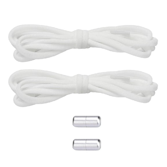 Unisex Slip On Shoelace Accessories Elastic Not Tie Shoe Laces with Metal Aglets for Commuting Sports Travel