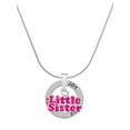 thumbnail image 1 of Delight Jewelry Hot Pink ''Little Sister'' with Heart Joy Ring Charm Necklace, 18", 1 of 4