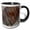Black/White, variant on 3drose, a Macro Photograph of a Clean Cut of Loblolly Pine., 11oz Two-tone Green Mug