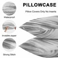 thumbnail image 5 of Grey White Ombre Throw Pillow Covers 24x24 Inch Set of 2, Abstract Art Oil Painting Modern Waterproof Outdoor Pillow Covers, Decorative Cushion Pillowcases for Couch, Sofa, Bed, Garden, Patio, 5 of 9